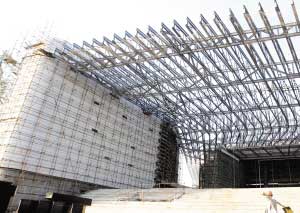 青岛大剧院装修媲美悉尼歌剧院 舞台露雏形