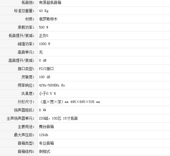 专业音响慢摇吧酒吧KTV舞厅多功能15寸有源超低音箱