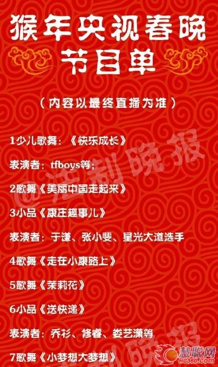 央视2016年春晚宣传片正式发布 附节目单