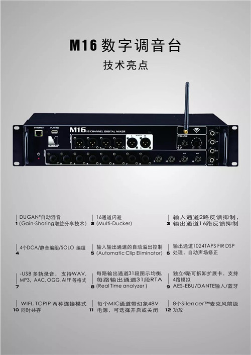 小身材大功能！MARANI推出机架式数字调音台M16/M28