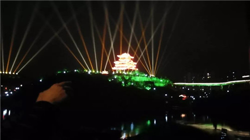 沙县史上最酷炫动感夜景上演 iBO倾情助力灯光秀