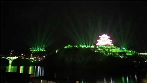 沙县史上最酷炫动感夜景上演 iBO倾情助力灯光秀