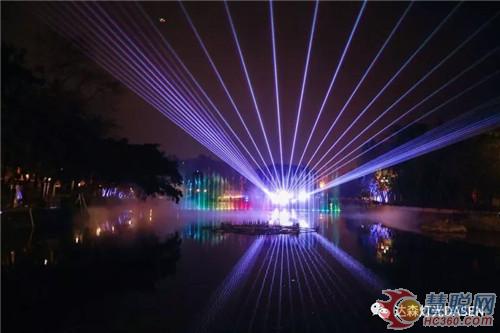 集成了七大模块，这波操作服了！江门玉湖3D喷泉投影灯光秀