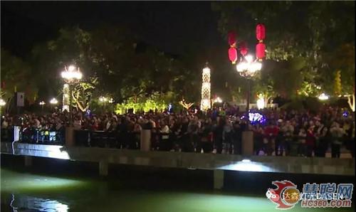 集成了七大模块，这波操作服了！江门玉湖3D喷泉投影灯光秀