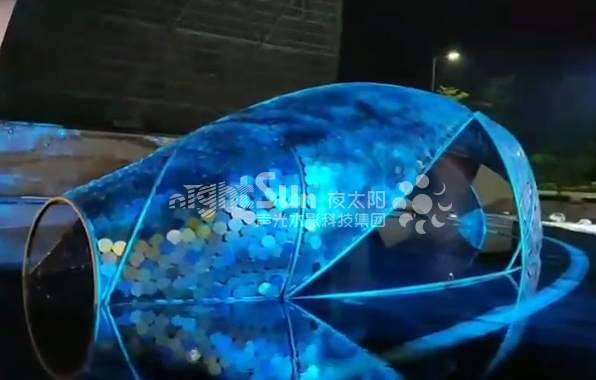 聚水为财，流水生财｜夜太阳水纹灯1招搞定建筑的灵动性！