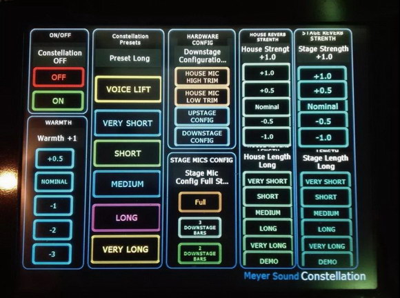 澳门威尼斯人剧院Constellation电声可变混响系统的使用