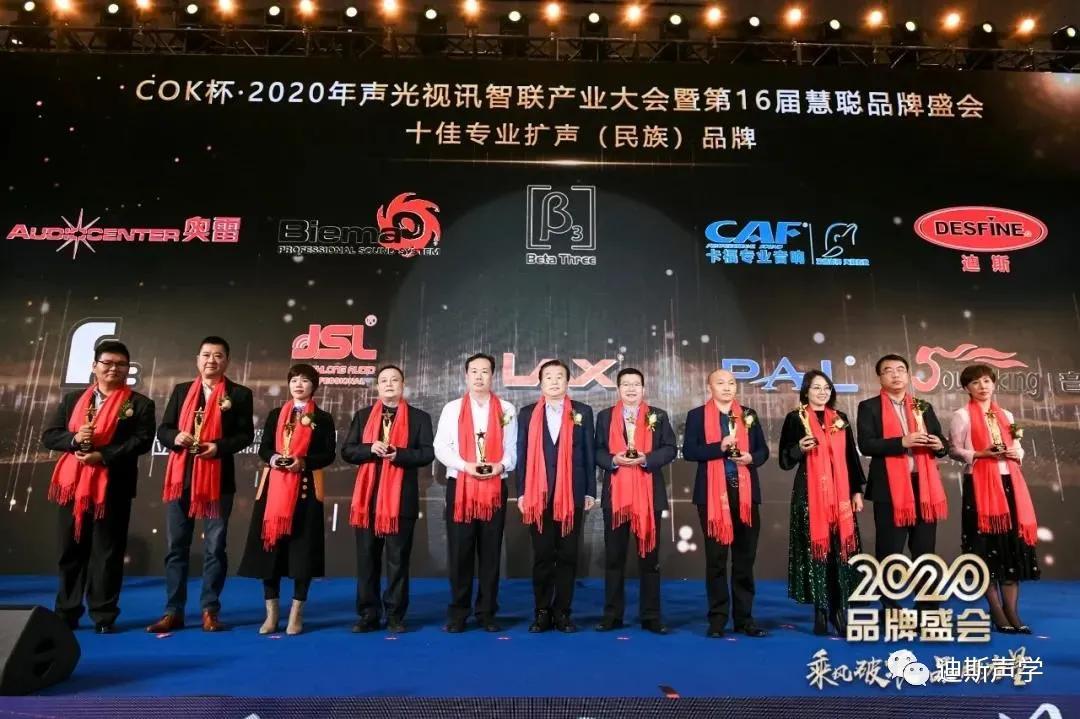 DESFINE迪斯连续七年蝉联“十佳扩声系统品牌”