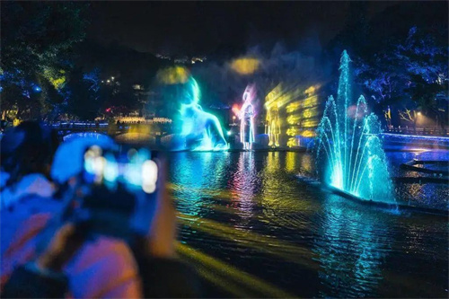 励丰文化为罗浮山景区打造梦幻水秀，塑造夜游生活新方式！