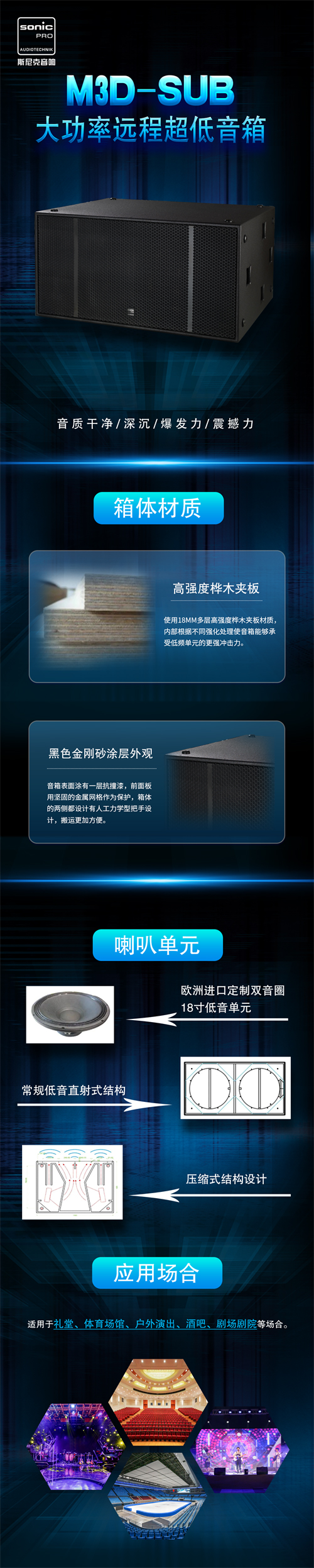 “为你带来真实感”——M3D-SUB超低音箱