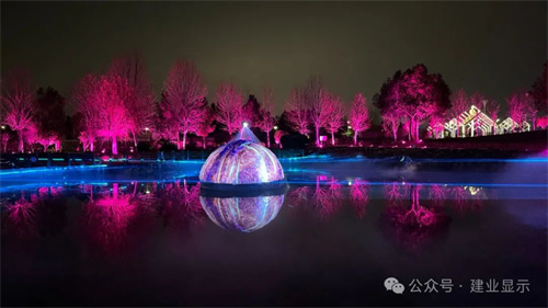 建业显示以创新科技助力武汉花博汇《知音花月夜》沉浸式光影秀