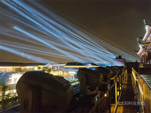 夜太阳助力苏州古城楼灯光秀燃爆全城
