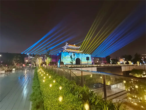 夜太阳助力苏州古城楼灯光秀燃爆全城