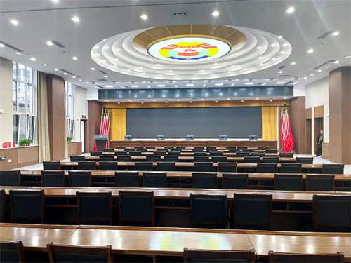夜太阳助力太原市政协报告厅，嵌入式灯光彰显现代科技与庄重 