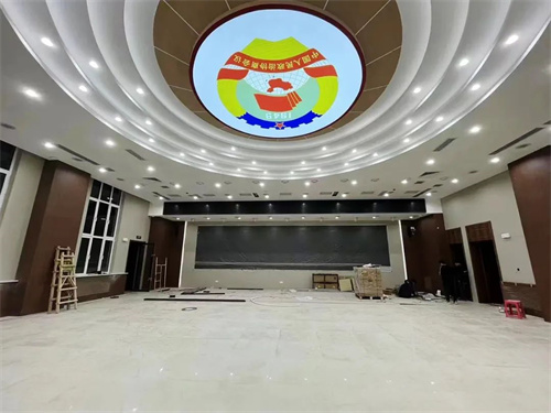 太原市政协报告厅丨夜太阳嵌入式灯光彰显现代科技与庄重